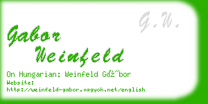gabor weinfeld business card